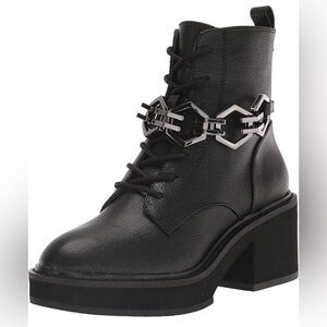 Vince Camuto *NWOB Women's Keltana Zipper Leather Combat & Lace-up Boots | Sz: 6